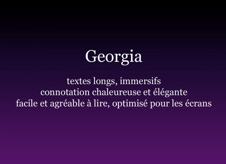 La Typographie comme outil de design : Georgia, oct. 2010 La Typographie comme outil de design : Georgia